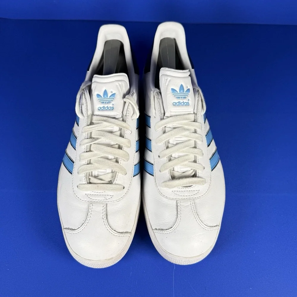 Adidas Originals Gazelle (WHITE/SEMI BLUE BURST/NIGHT‎ INDIGO) Men's 9 IG6210